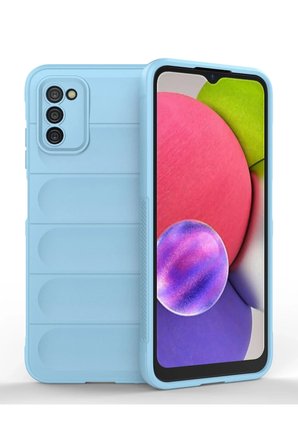 Uray store Samsung Galaxy A03S Kılıf Optimum Silikon - Sky Blue