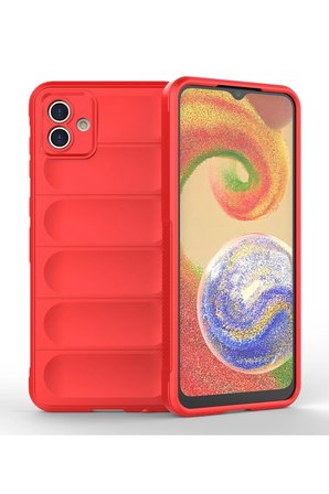 Uray store Samsung Galaxy A04 Kılıf Optimum Silikon - Kırmızı