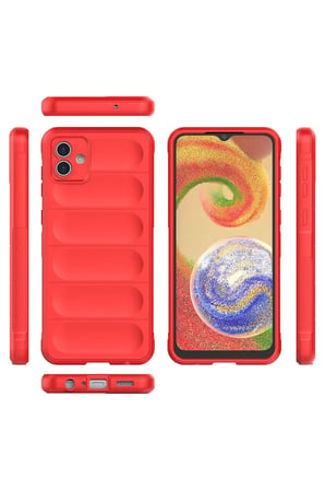 Uray store Samsung Galaxy A04 Kılıf Optimum Silikon - Kırmızı