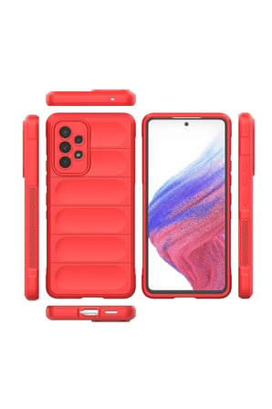 Uray store Samsung Galaxy A53 5G Kılıf Optimum Silikon - Kırmızı