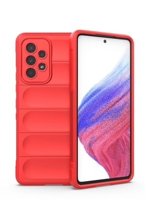 Uray store Samsung Galaxy A53 5G Kılıf Optimum Silikon - Kırmızı