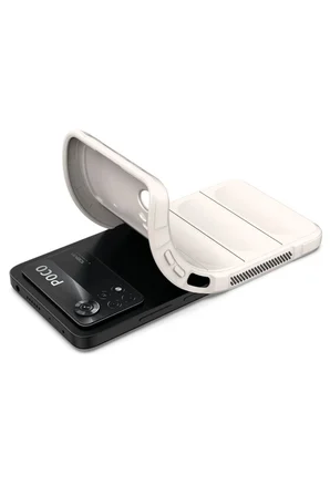 Uray store Xiaomi Poco X4 Pro 5G Kılıf Optimum Silikon - Krem