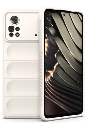 Uray store Xiaomi Poco X4 Pro 5G Kılıf Optimum Silikon - Krem