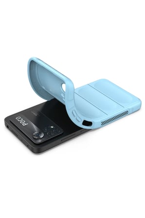 Uray store Xiaomi Poco X4 Pro 5G Kılıf Optimum Silikon - Sky Blue