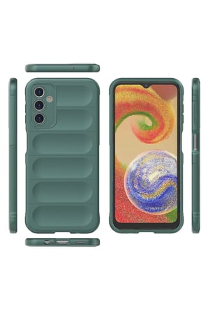 Uray store Samsung Galaxy A14 4G Kılıf Optimum Silikon - Koyu Yeşil