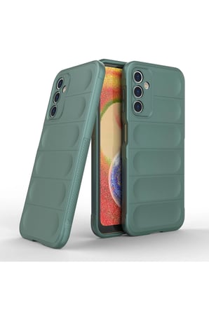 Uray store Samsung Galaxy A14 4G Kılıf Optimum Silikon - Koyu Yeşil