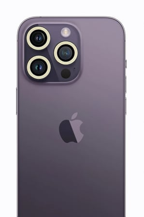 Uray store Apple iPhone 12 Pro Max Neon Fosforlu Kamera Lens - Beyaz
