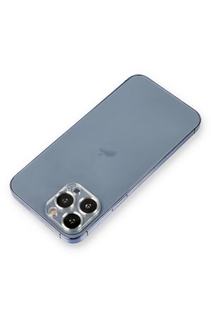 Uray store Apple iPhone 12 Pro Metal Kamera Lens Koruma Cam - Gümüş