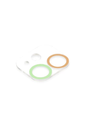 Uray store Apple iPhone 11 Renkli Kamera Lens Koruma Cam - Turuncu-Yeşil