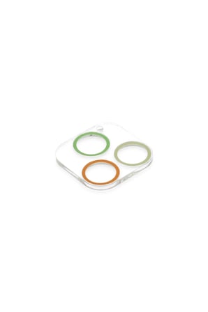Uray store Apple iPhone 12 Pro Max Renkli Kamera Lens Koruma Cam - Sarı-Turuncu