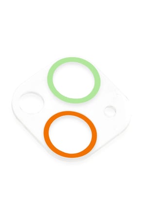 Uray store Apple iPhone 13 Renkli Kamera Lens Koruma Cam - Turuncu-Yeşil