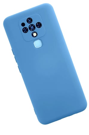 Uray store Tecno Camon 16 Kılıf Nano içi Kadife Silikon - Mavi