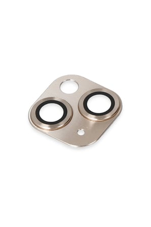 Uray store Apple iPhone 13 Pers Alüminyum Kamera Lens - Gold
