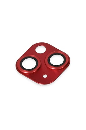 Uray store Apple iPhone 13 Pers Alüminyum Kamera Lens - Kırmızı