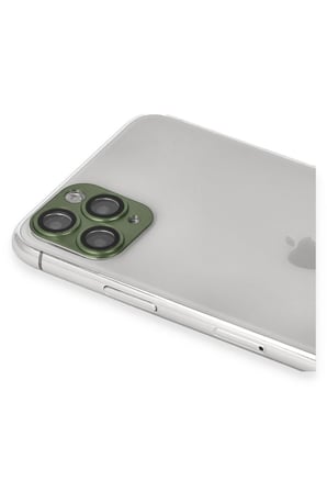Uray store Apple iPhone 11 Pro Max Pers Alüminyum Kamera Lens - Yeşil