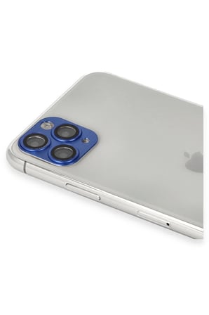 Uray store Apple iPhone 11 Pro Max Pers Alüminyum Kamera Lens - Lacivert