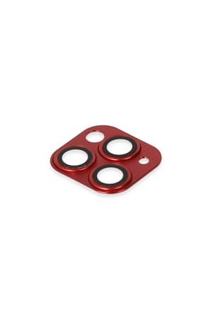 Uray store Apple iPhone 11 Pro Max Pers Alüminyum Kamera Lens - Kırmızı