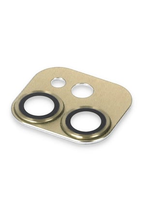 Uray store Apple iPhone 11 Pers Alüminyum Kamera Lens - Gold