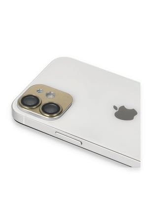 Uray store Apple iPhone 11 Pers Alüminyum Kamera Lens - Gold