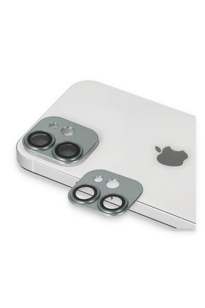 Uray store Apple iPhone 11 Pers Alüminyum Kamera Lens - Yeşil
