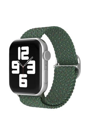 Uray store Apple Watch 38mm Star Kordon - Benekli Koyu Yeşil