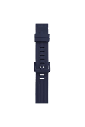 Uray store Apple Watch 38mm KR408 Çizgili Silikon Kordon - Lacivert