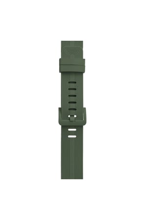Uray store Apple Watch 38mm KR408 Çizgili Silikon Kordon - Koyu Yeşil