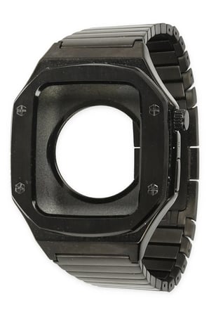 Uray store Apple Watch 44mm KR409 Metal Kordon - Siyah