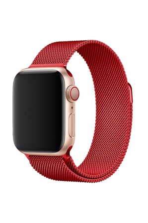 Uray store Apple Watch 38mm Metal Mıknatıslı Kordon - Kırmızı