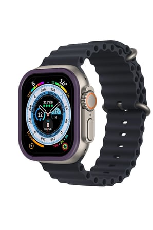 Uray store Apple Watch Ultra 49mm Alüminyum Kasa Cam Ekran Koruyucu - Mor