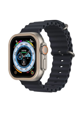 Uray store Apple Watch Ultra 49mm Alüminyum Kasa Cam Ekran Koruyucu - Gold