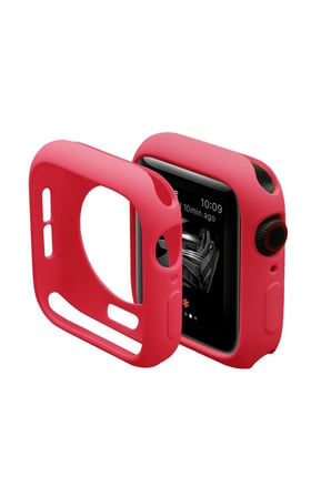 Uray store Apple Watch 38mm Silikon Alt Kasa - Kırmızı
