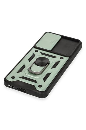 Uray store Xiaomi Mi 12T Pro Kılıf Pars Lens Yüzüklü Silikon - Yeşil