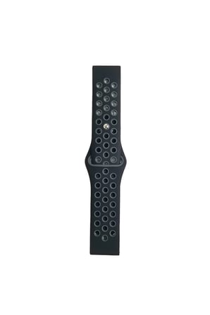 Uray store Watch 20mm Spor Delikli Kordon - Siyah-Gri