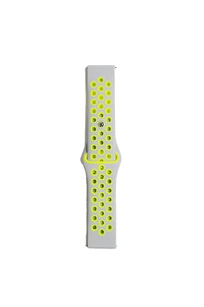 Uray store Watch 20mm Spor Delikli Kordon - Gri-Yeşil