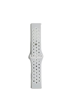 Uray store Watch 20mm Spor Delikli Kordon - Gri-Beyaz