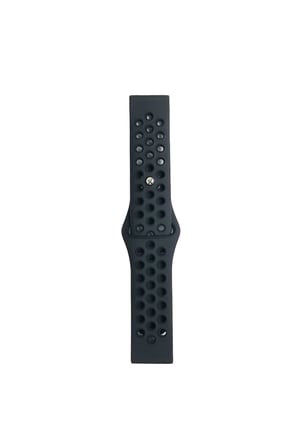 Uray store Watch 22mm Spor Delikli Kordon - Siyah-Füme