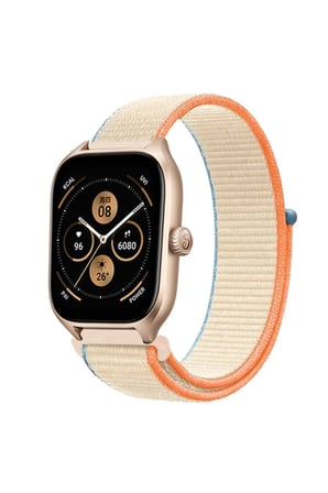 Uray store Watch 22mm Hasırlı Cırtcırtlı Kordon - Krem