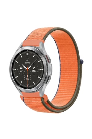 Uray store Watch 22mm Hasırlı Cırtcırtlı Kordon - Turuncu