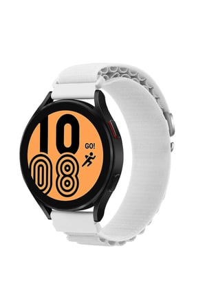 Uray store Watch 22mm KR410 Kumaş Kordon - Beyaz