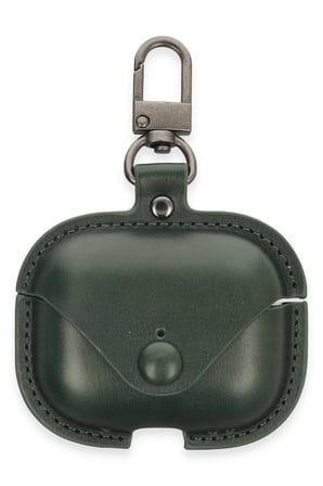 Uray store Apple Airpods Pro 2 (2.nesil) Çanta Deri Kılıf - Haki Yeşil