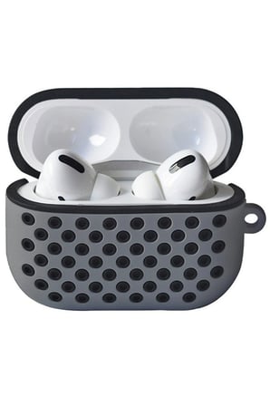 Uray store Apple Airpods Pro 2 (2.nesil) Spor Delikli Kılıf - Gri-Siyah
