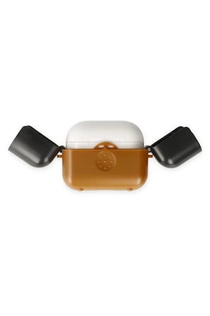 Uray store Apple Airpods 3 (3.nesil) Basmalı Kılıf - Kahverengi-Siyah