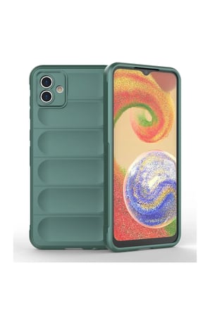 Uray store Samsung Galaxy A04E Kılıf Optimum Silikon - Koyu Yeşil