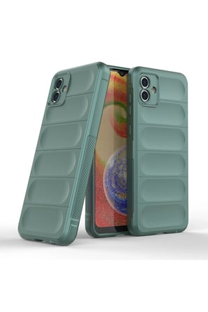 Uray store Samsung Galaxy A04E Kılıf Optimum Silikon - Koyu Yeşil