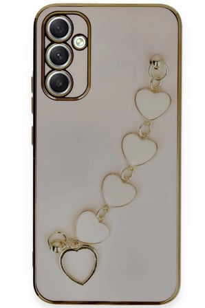 Uray store Samsung Galaxy A34 5G Kılıf Esila Silikon - Pudra
