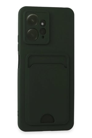 Uray store Xiaomi Redmi Note 12 4G Kılıf Kelvin Kartvizitli Silikon - Koyu Yeşil