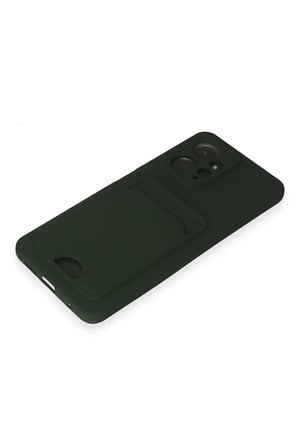 Uray store Xiaomi Redmi Note 12 4G Kılıf Kelvin Kartvizitli Silikon - Koyu Yeşil