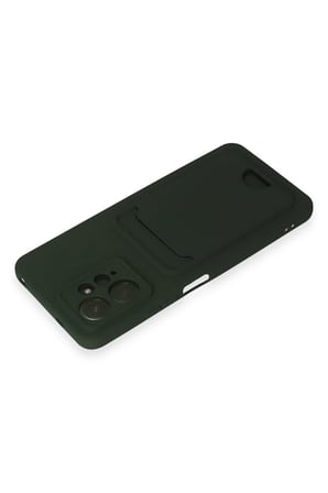 Uray store Xiaomi Redmi Note 12 4G Kılıf Kelvin Kartvizitli Silikon - Koyu Yeşil