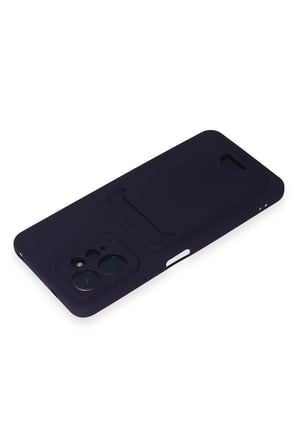 Uray store Xiaomi Redmi Note 12 4G Kılıf Kelvin Kartvizitli Silikon - Derin Mor